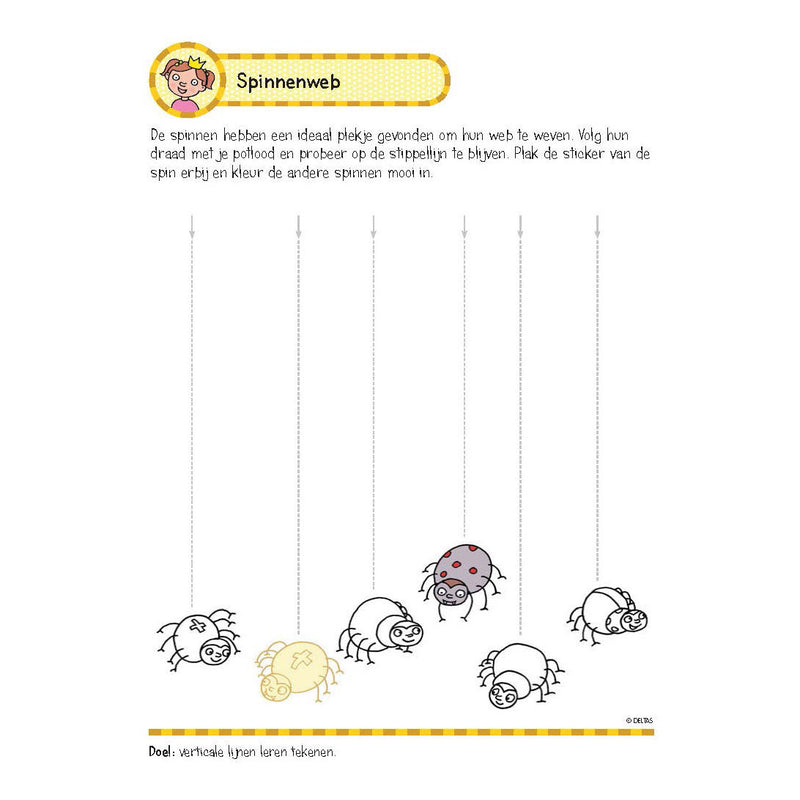 Load image into Gallery viewer, Deltas oefenboek met stickers - eerste schrijfspelletjes (5-6 jaar)
