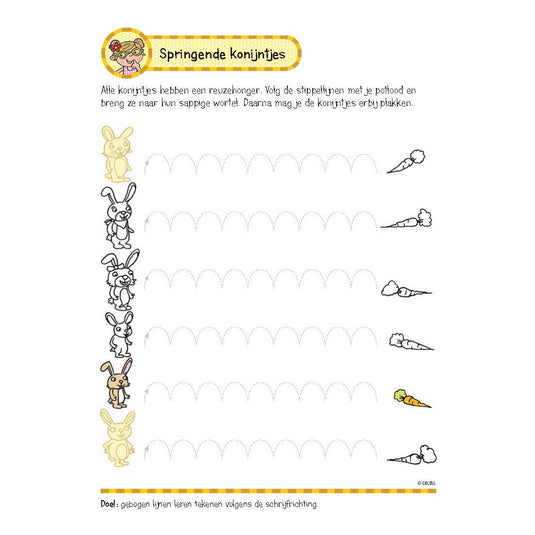 Deltas oefenboek met stickers - eerste schrijfspelletjes (5-6 jaar)
