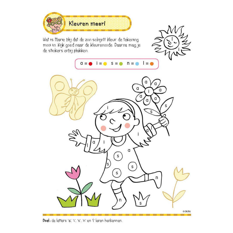ギャラリービューアに画像をロードする, Deltas oefenboek met stickers - eerste leesspelletjes (5-6 jaar)
