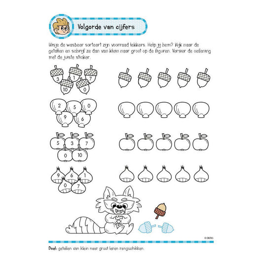 Deltas oefenboek met stickers- leuke reken