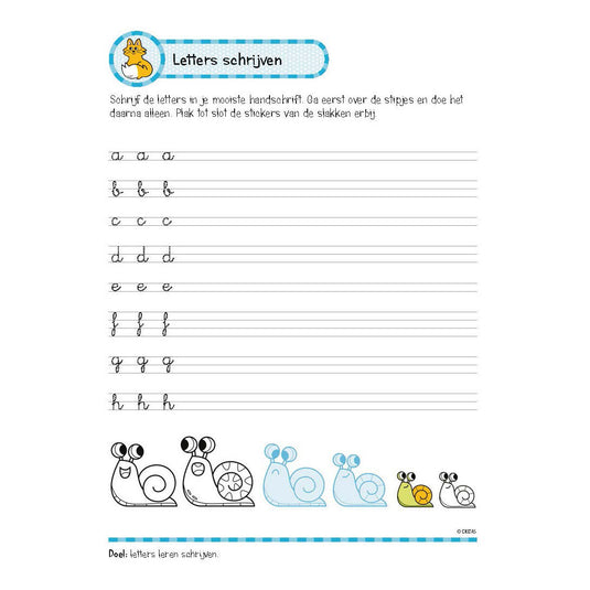 Deltas oefenboek met stickers- leuke schrijf