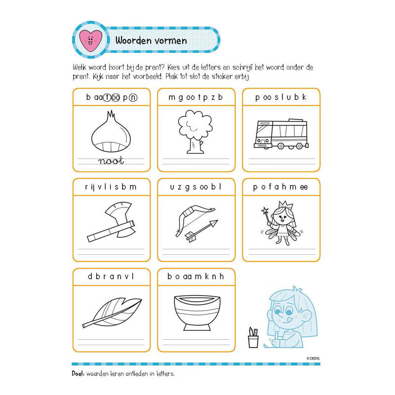 Load image into Gallery viewer, Deltas oefenboek met stickers - leuke schrijfoefeningen (6-7 jaar)
