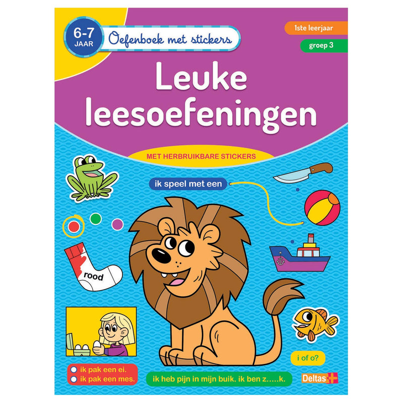 Load image into Gallery viewer, Deltas oefenboek met stickers- leuke lees
