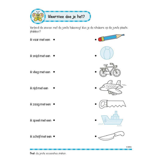 Deltas oefenboek met stickers- leuke lees