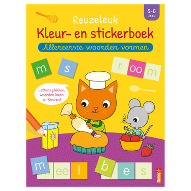 Deltas reuzeleuk kleur- en stickerboek - allereerste woorden vormen