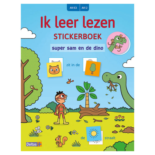 Deltas ik leer lezen stickerboek - super sam en de dino (avi e3)