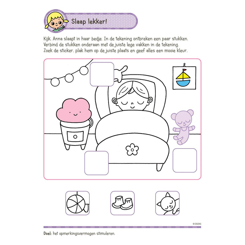 Load image into Gallery viewer, Deltas oefenpret met stickers groep 1- schrijven, lezen, tellen (4-5 jaar)
