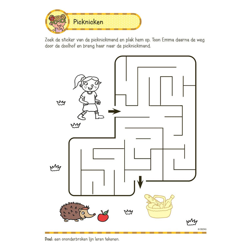Load image into Gallery viewer, Deltas oefenpret met stickers - schrijven, lezen, tellen (5-6 jaar)
