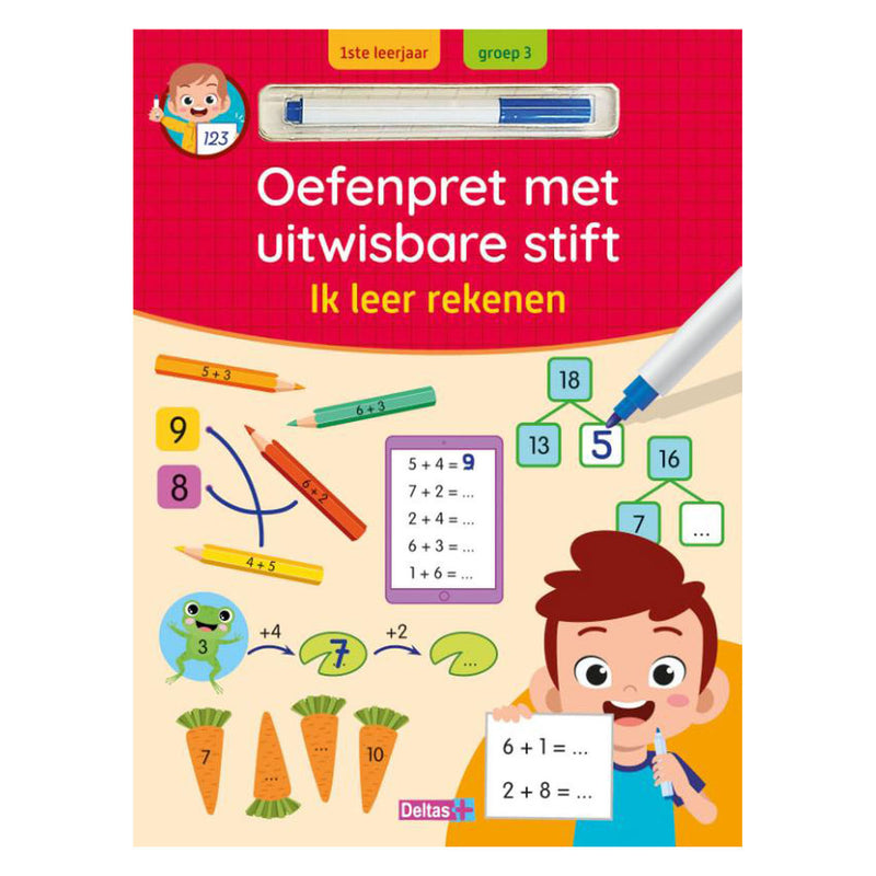Load image into Gallery viewer, Deltas oefenpret met uitwasbare stift - ik leer rekenen
