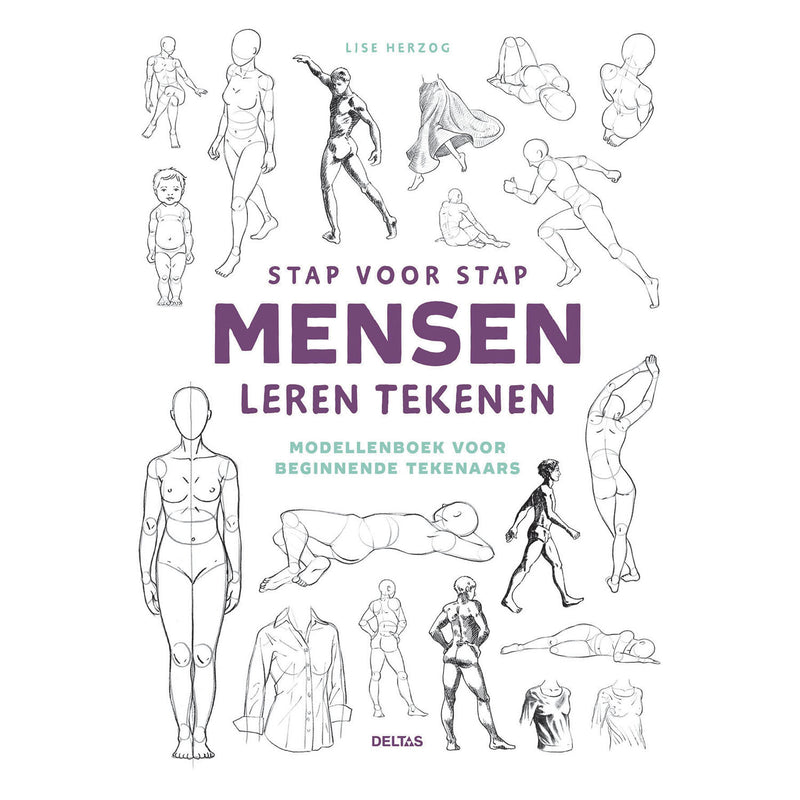 Load image into Gallery viewer, Deltas stap voor stap mensen leren tekenen hobbyboek
