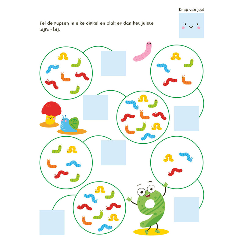 Load image into Gallery viewer, Deltas tellen van 1 tot 10 met stickers (5-6 j.)
