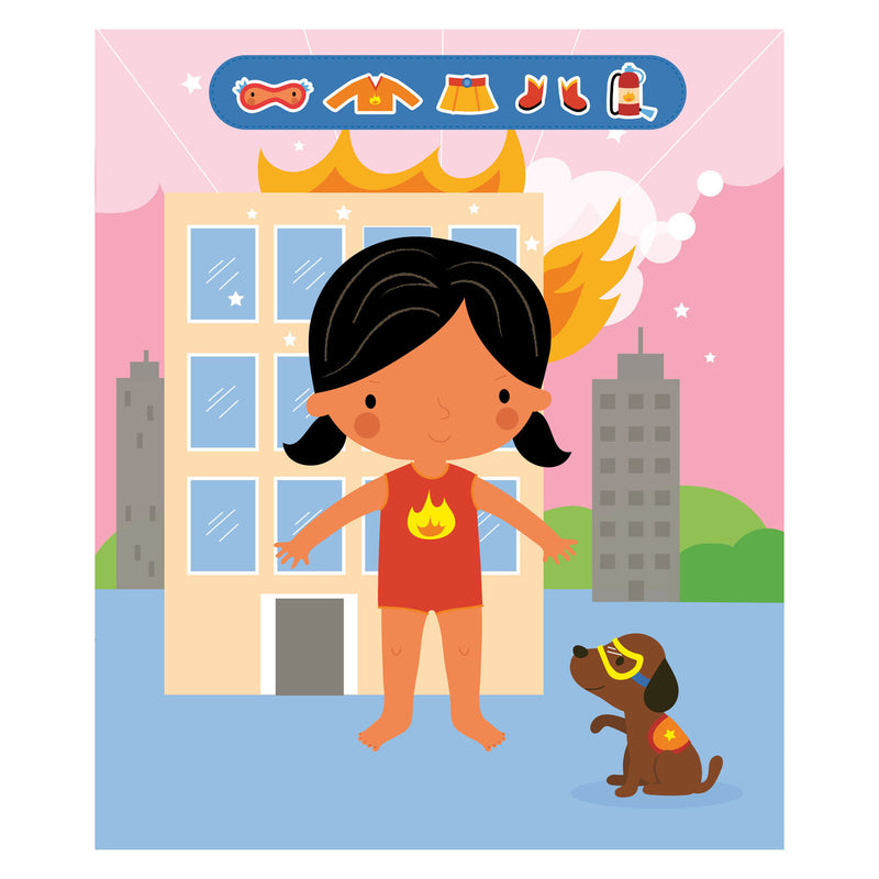 Afbeelding laden in galerijviewer, Deltas super girls sticker fun - aankleedpoppen super girls sticker fun - poupées à habiller
