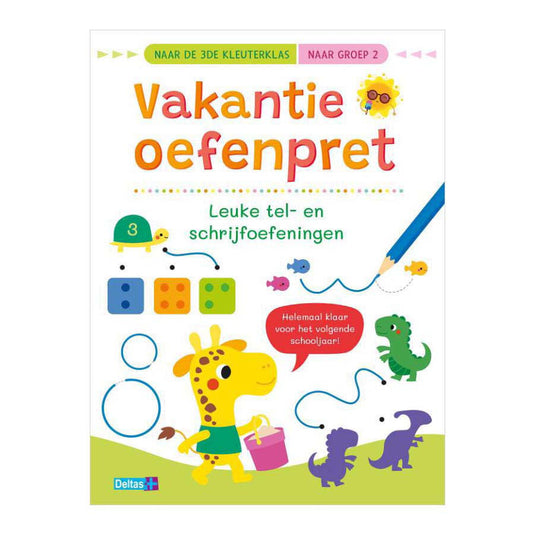Deltas vakantie oefenpret leuke tel- en schrijfoefeningen - naar groep 2