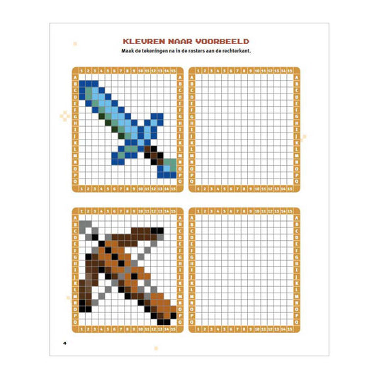 Deltas minecraft pixel kleurpret
