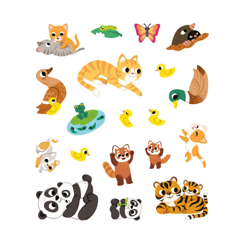 Afbeelding laden in galerijviewer, Deltas mijn eerste stickerboek kleine handjes - babydieren
