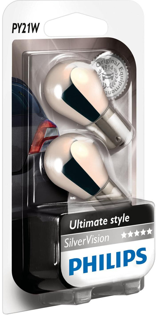 Philips kogellamp lamp 12 21 silver vision blister of 2