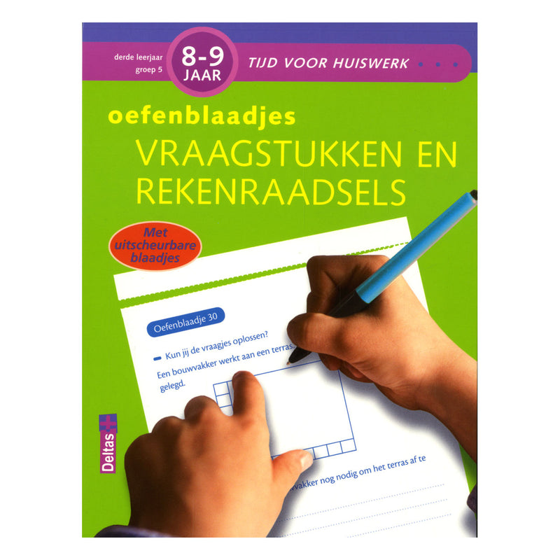 Load image into Gallery viewer, Deltas oefenblaadjes vraagstukken rekenraadsels (8-9 j.)

