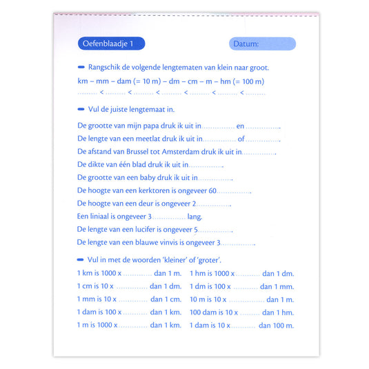 Deltas oefenblaadjes maten en gewichten (10-11j)