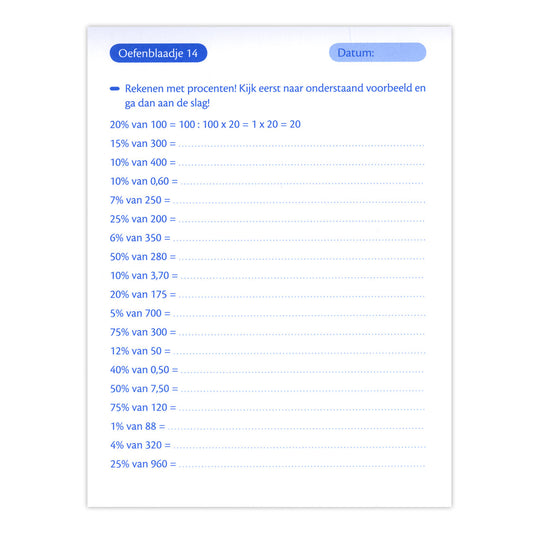 Deltas oefenblaadjes rekenen (10-11j) cijfers en bewerkingen