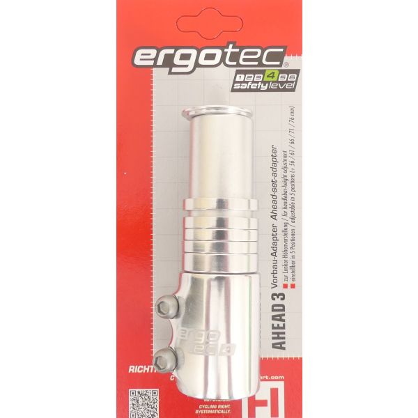 Load image into Gallery viewer, Stuurpen verlenger Ergotec Ahead 3 - 1-1 8 AL6061 T6 - zilver
