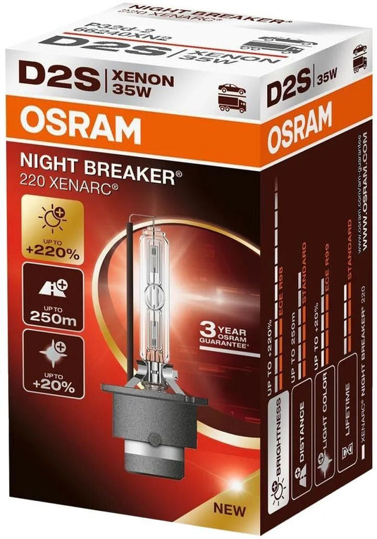 Osram hauptlampe xenarc night breaker laser (next gen) xenon lamp 85v 35w p32d2 xenarc night breake