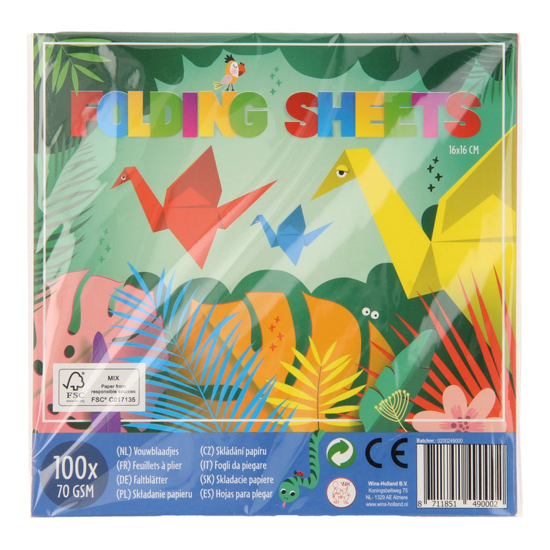 Load image into Gallery viewer, Felgekleurde Vouwblaadjes, 16x16cm
