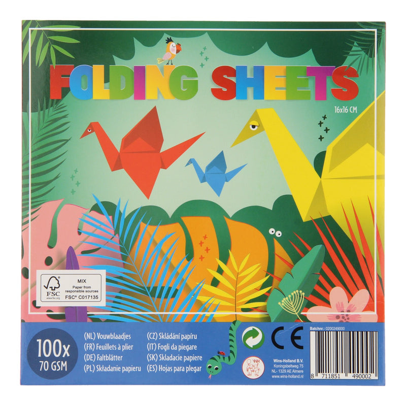 Load image into Gallery viewer, Felgekleurde Vouwblaadjes, 16x16cm
