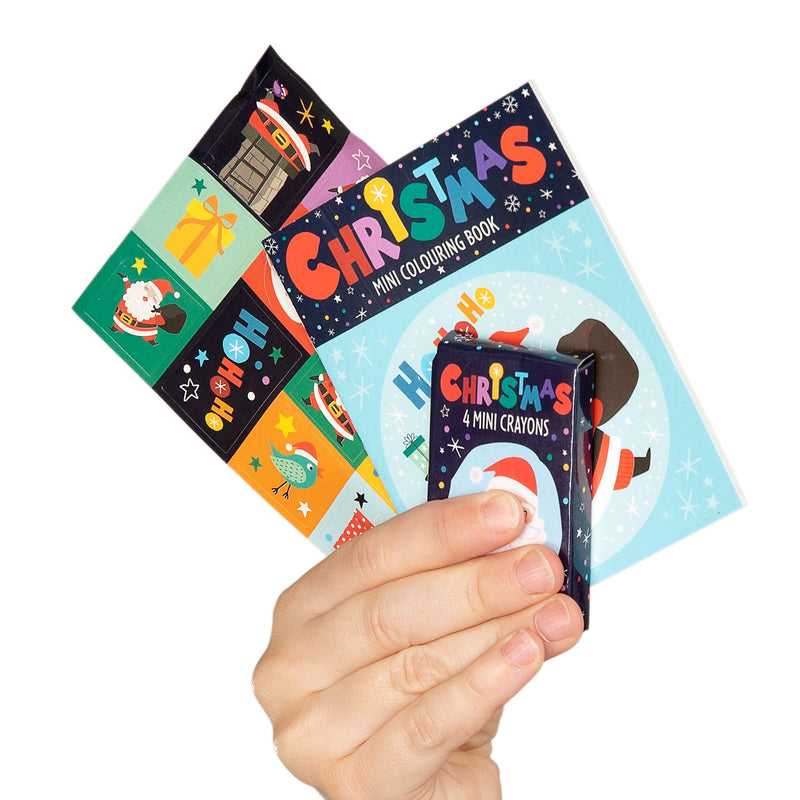 Load image into Gallery viewer, Wins holland traktatiesetje: kleurboekje, waskrijtjes stickervel - kerst
