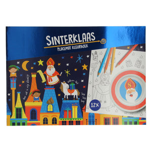 Wins holland placemats kleurboek sinterklaas, 12st.