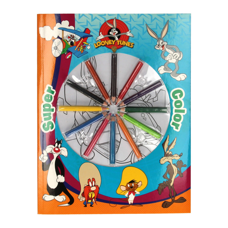 Load image into Gallery viewer, Boek specials nederland bv super color kleurboek looney tunes met potloden
