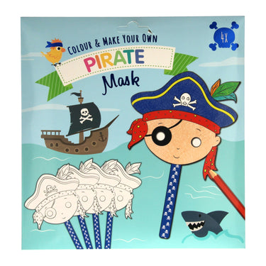 Wins holland kleur en maak je eigen maskers - piraat, 4st.