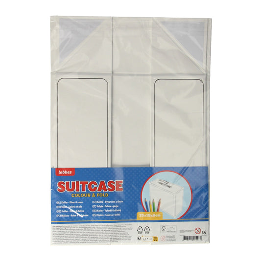 Wins holland koffertje knutselen blanco papier fsc handvat.