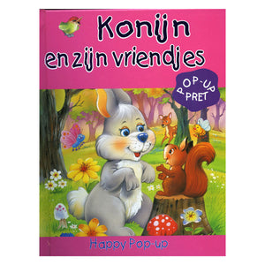 Boek specials nederland bv pop-up boek konijn en zijn vriendjes