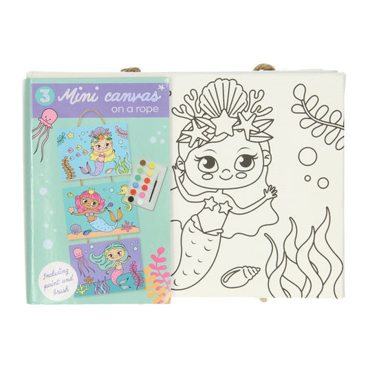 Wins holland canvas schilderijen aan touw - zeemeermin, 3st