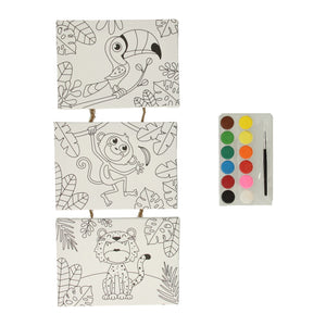 Wins holland canvas schilderijen aan touw - wilde dieren, 3st