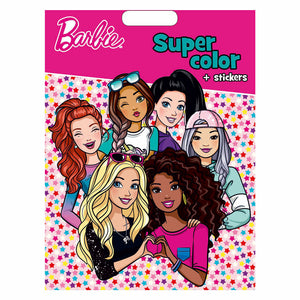 Boek specials nederland bv barbie kleurboek en stickers