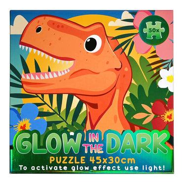 Wins holland glow in the dark puzzel dino - 50st.