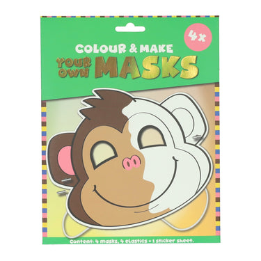Wins holland kleur je eigen masker aapje - 4 maskers