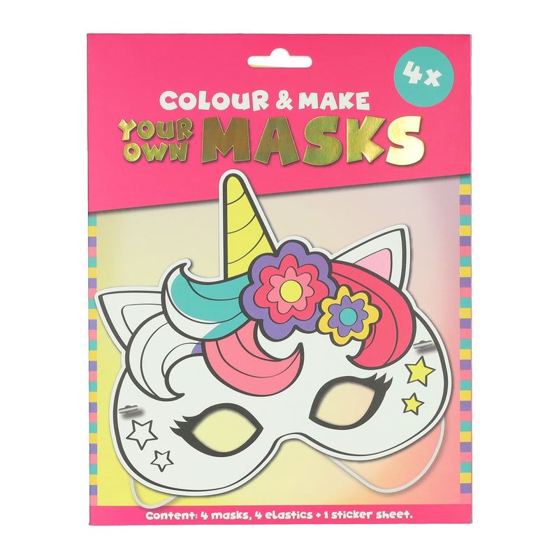 Cargue la imagen en el visor de la galería, Wins holland kleur je eigen masker eenhoorn - 4 maskers
