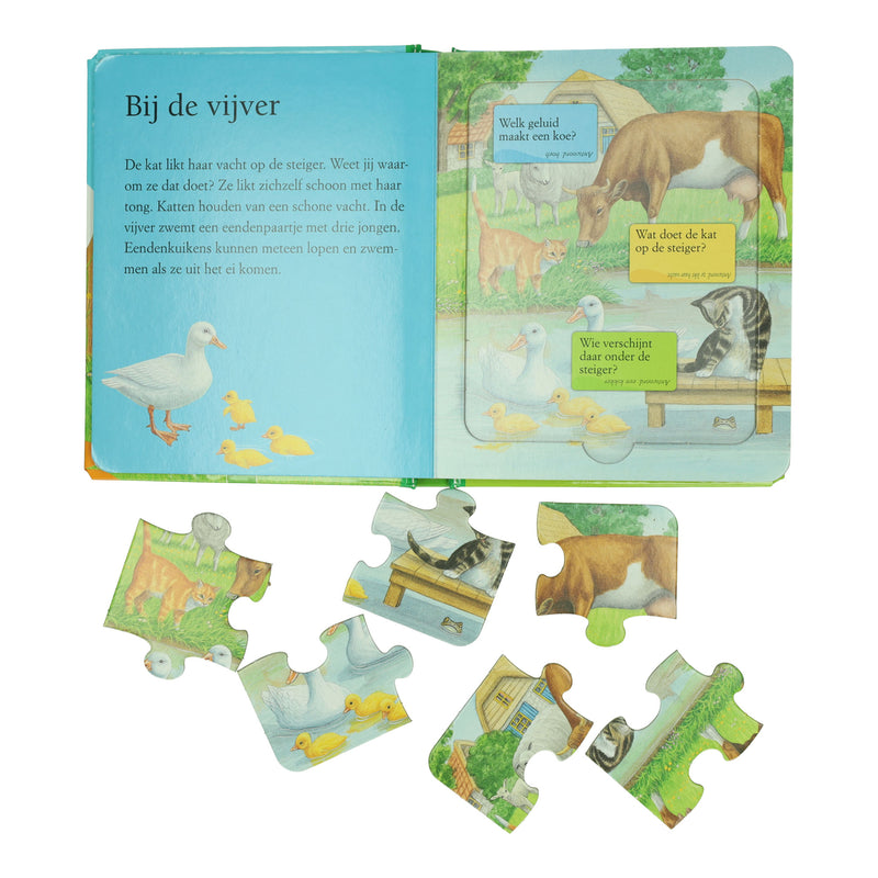 Load image into Gallery viewer, Wins holland puzzelboek boerderij - 5 legpuzzels
