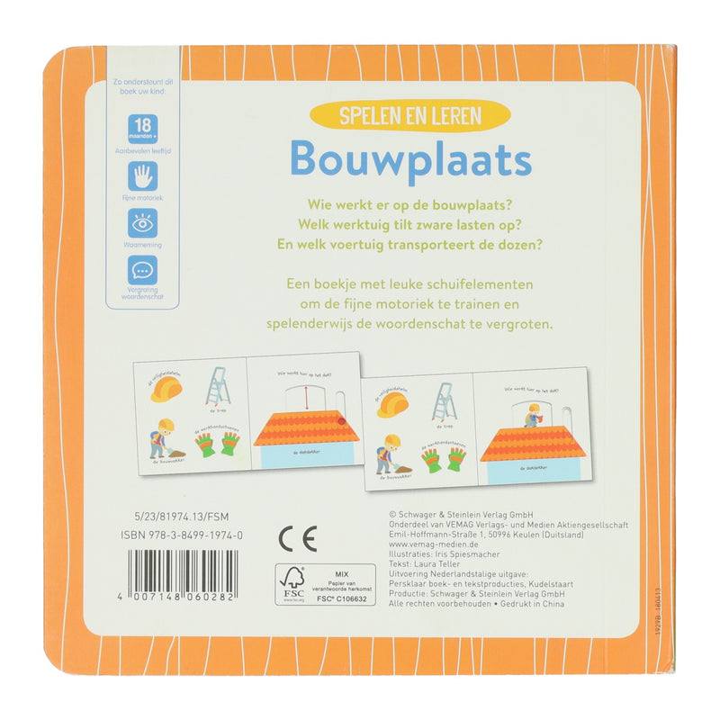 Load image into Gallery viewer, Wins holland schuifboekje spelen en leren bouwplaats
