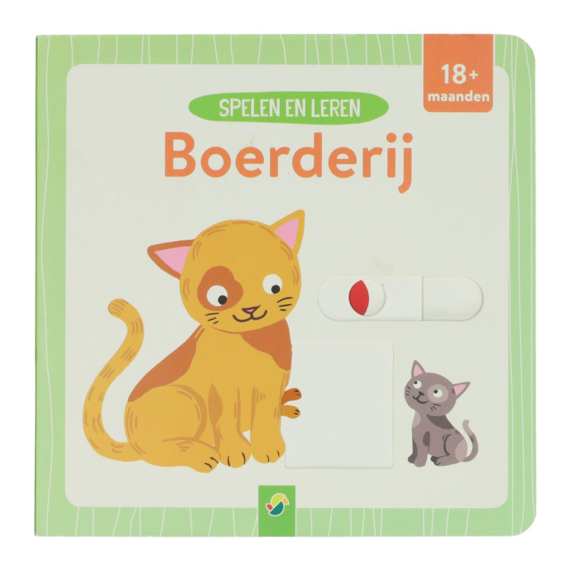 Load image into Gallery viewer, Wins holland kartonnen schuifboekje - spelen en leren boerderij
