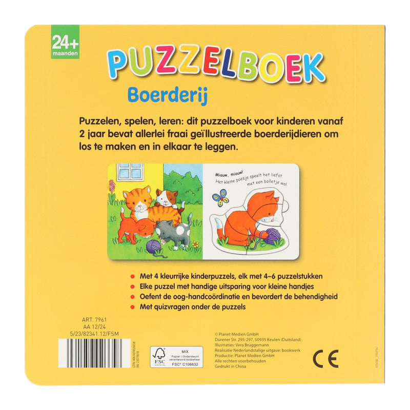Load image into Gallery viewer, Wins holland puzzelboek boerderij - 4 puzzels
