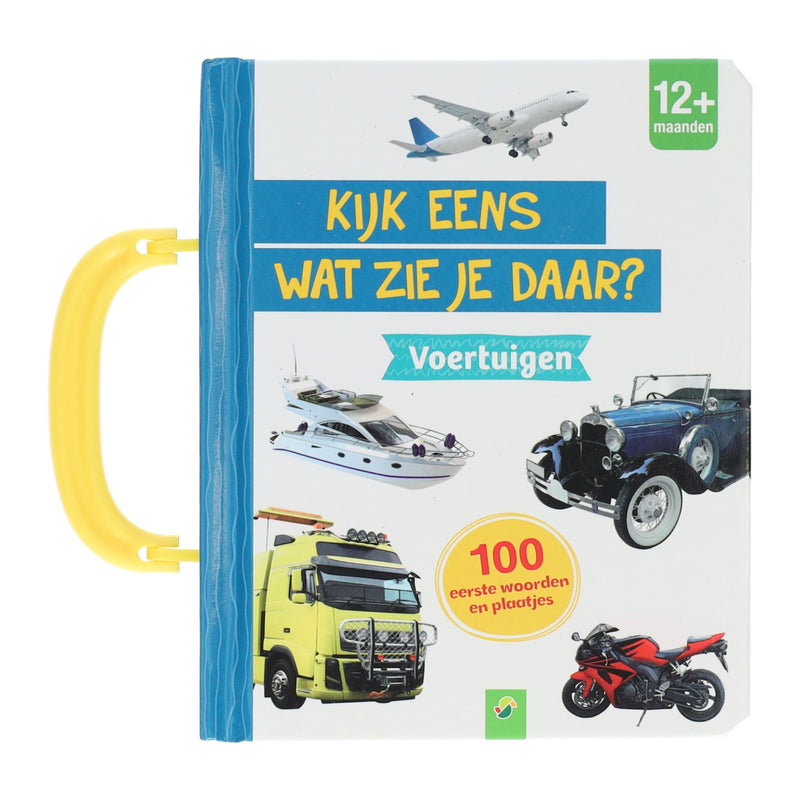 Load image into Gallery viewer, Wins holland kartonboekje - kijk eens wat zie je daar? voertuigen
