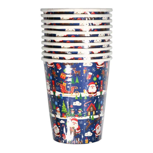 Wins holland papieren bekertjes kerst - 10st.