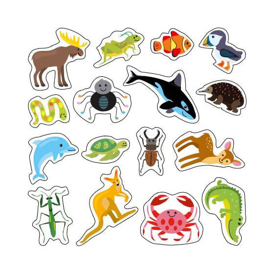 Load image into Gallery viewer, Wins holland wilde dieren sticker fun - 200 afneembare stickers
