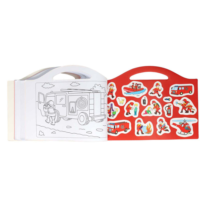 Load image into Gallery viewer, Wins holland mijn kleurboek de brandweer - met stickers en 96 kleurplaten
