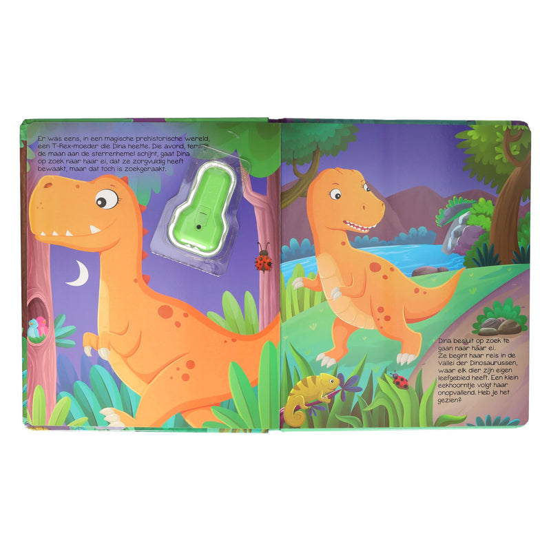 Afbeelding laden in galerijviewer, Wins holland kartonboek met zaklamp dinosaurus - 3jr.
