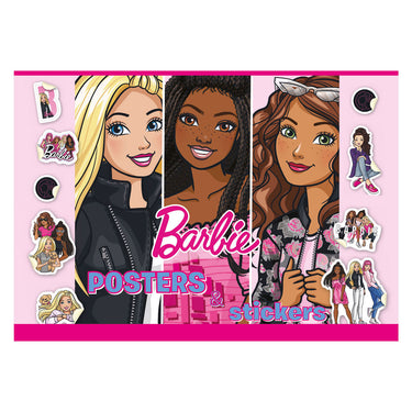 Boek specials nederland bv barbie posterboek om te kleuren met stickers