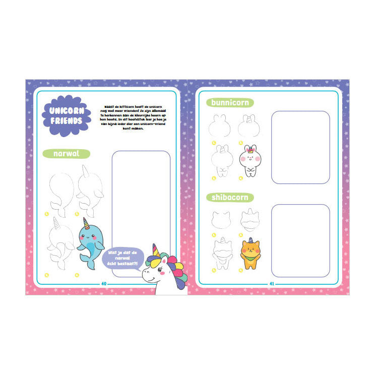 Afbeelding laden in galerijviewer, Rebo publishers kawaii tekenen unicorns friends 4+
